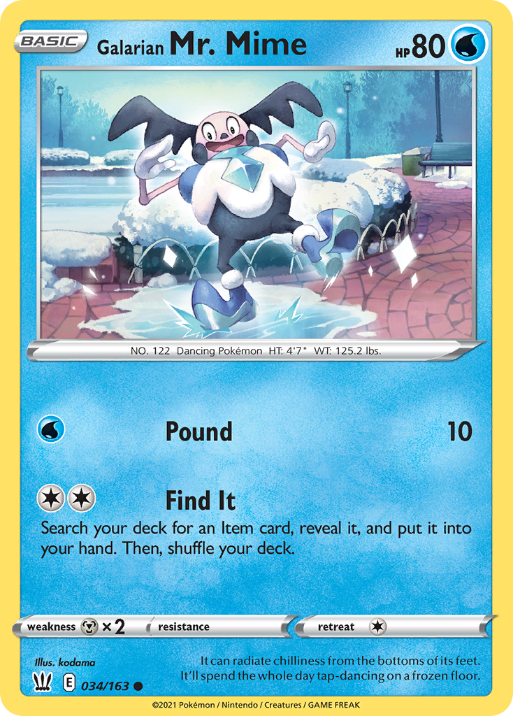 Battle Styles Galarian Mr. Mime #34/163